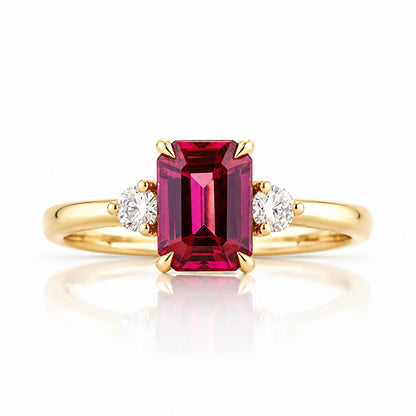 Bea, a Rhodolite and Diamond Ring