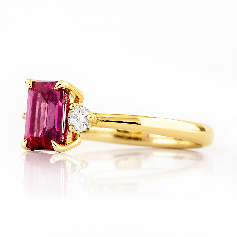 Bea, a Rhodolite and Diamond Ring