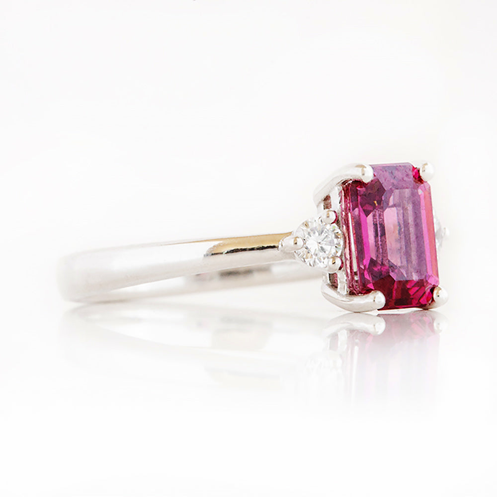 Bea, a Rhodolite and Diamond Ring - Victoria's Jewellery