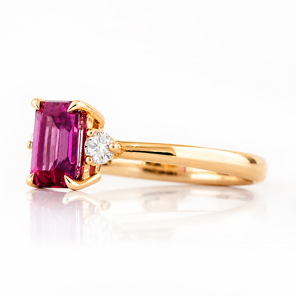 Bea, a Rhodolite and Diamond Ring