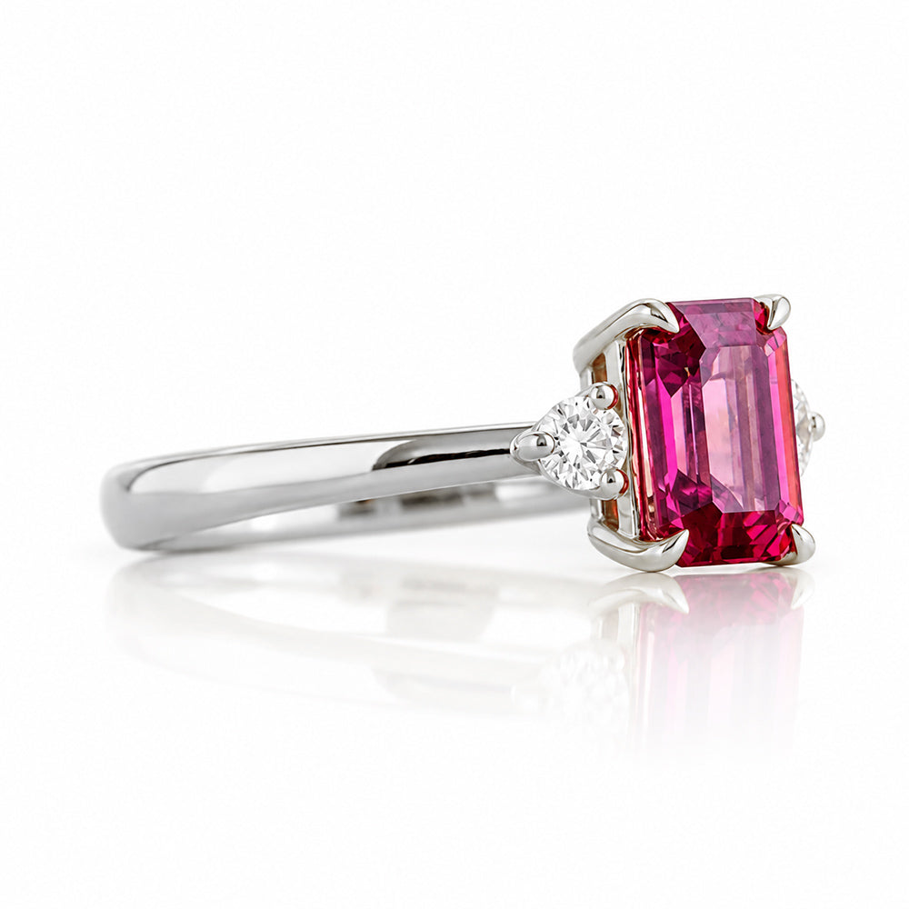 Bea, a Rhodolite and Diamond Ring