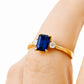 Bea, Lab Sapphire and Diamond Ring