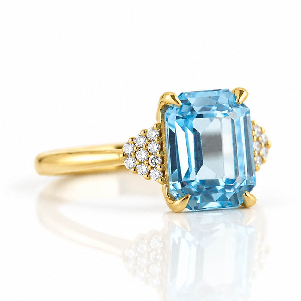 Zandri, Swiss Topaz and Diamond Ring - Victoria's Jewellery