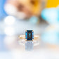 Adison, a London Blue Topaz Emerald cut Ring - Victoria's Jewellery
