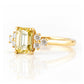 Este, an Emerald cut Yellow Lab Diamond Ring - Victoria's Jewellery