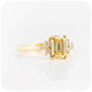 fancy yellow emerald cut moissanite engagement wedding ring - Victoria's Jewellery