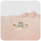 fancy yellow emerald cut moissanite engagement wedding ring - Victoria's Jewellery