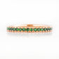 Emerald half eternity wedding band stack ring in rose gold - Victoria's Jewellery