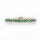 Emerald half eternity wedding band stack ring in white gold - Victoria's Jewellery