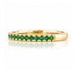 Emma, Emerald Half Eternity Ring - 1.5mm - Victoria's Jewellery
