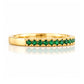 Emma, Emerald Half Eternity Ring - 1.5mm - Victoria's Jewellery