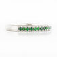 Emerald half eternity wedding band stack ring in white gold - Victoria's Jewellery