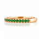 Emma, Emerald Half Eternity Ring - 1.5mm - Victoria's Jewellery