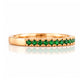 Emma, Emerald Half Eternity Ring - 1.5mm - Victoria's Jewellery