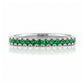 Emma, Emerald Half Eternity Ring - 1.5mm - Victoria's Jewellery
