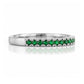 Emma, Emerald Half Eternity Ring - 1.5mm - Victoria's Jewellery