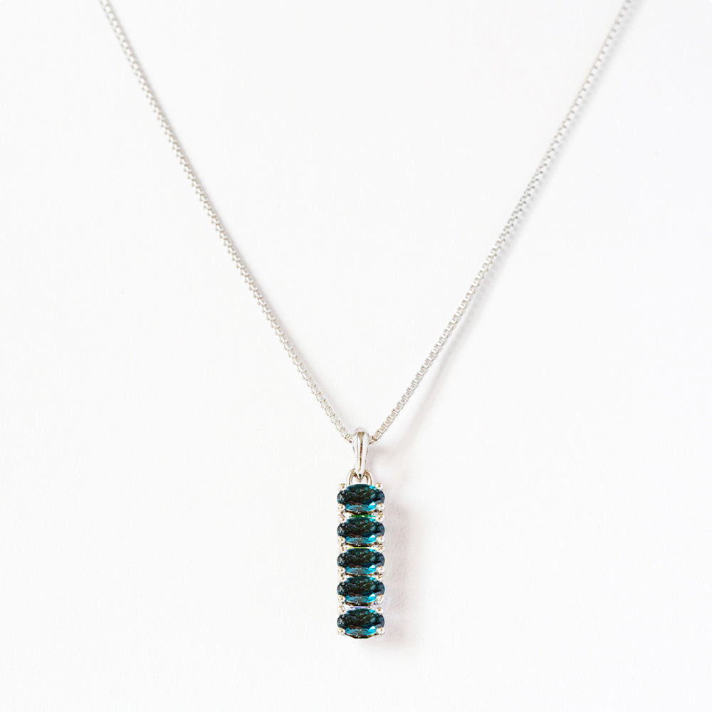 Willow, London Blue Topaz Necklace - Victoria's Jewellery
