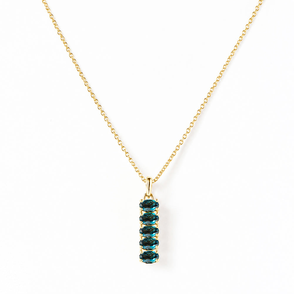 Willow, London Blue Topaz Necklace - Victoria's Jewellery