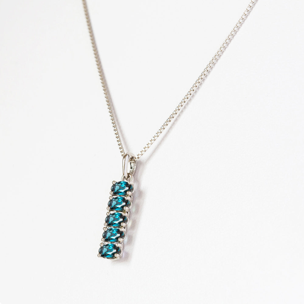 Willow, London Blue Topaz Necklace - Victoria's Jewellery