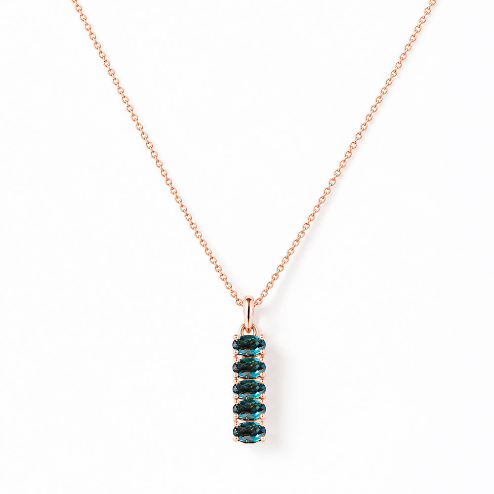 Willow, London Blue Topaz Necklace - Victoria's Jewellery