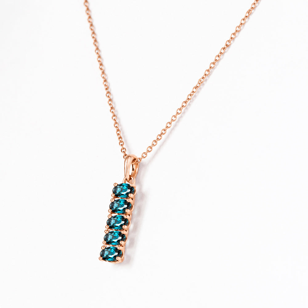 Willow, London Blue Topaz Necklace - Victoria's Jewellery
