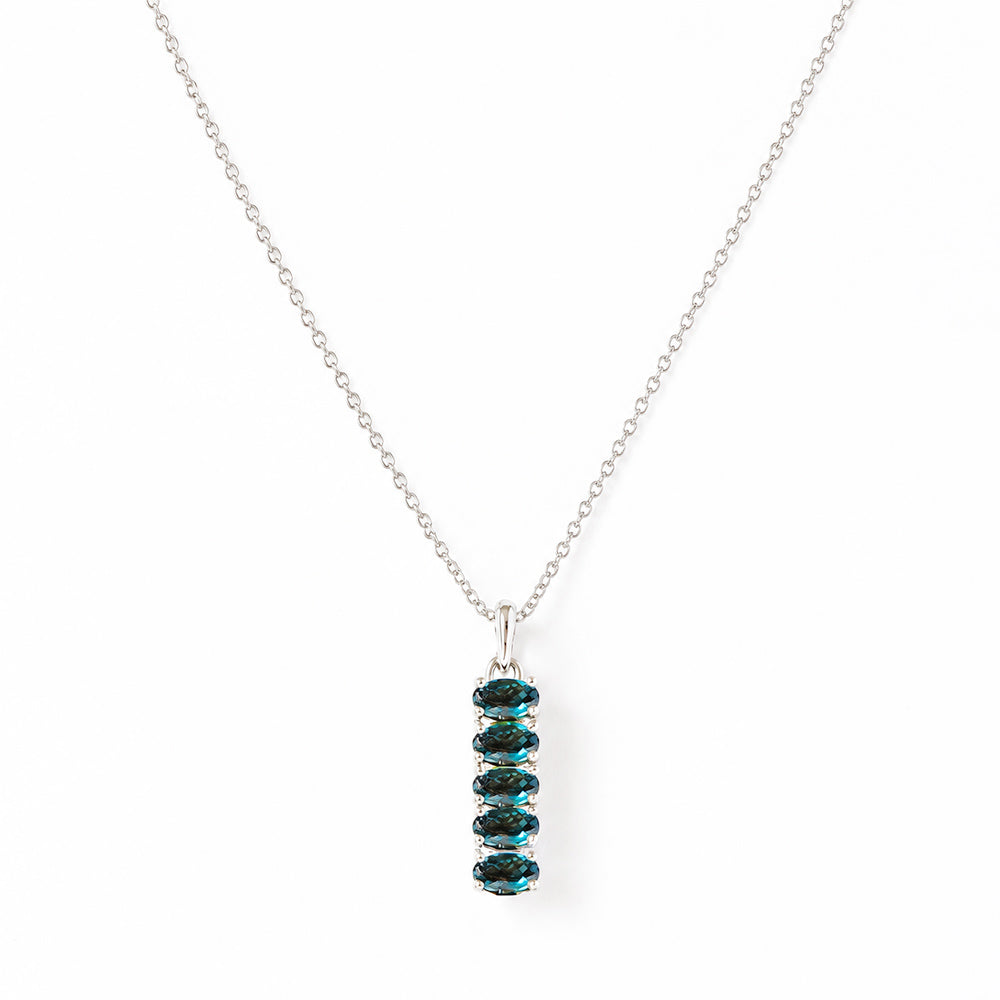 Willow, London Blue Topaz Necklace - Victoria's Jewellery