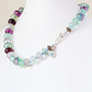 The Minty Fluorite Bead Necklace with Blue Topaz Charm - Victoria's Jewellery