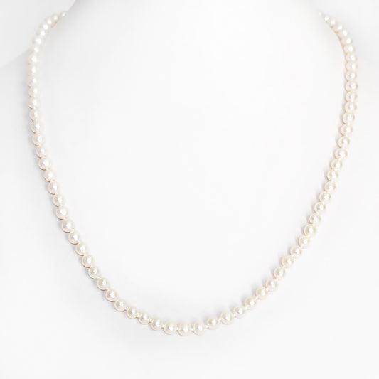 6-7mm White Fresh Water Pearl Necklace