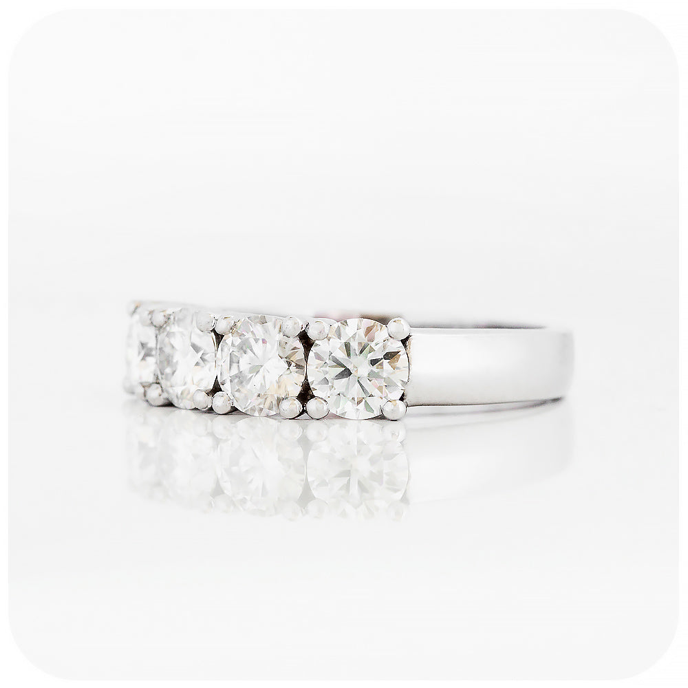 Brilliant cut Lab Grown Diamond Half Eternity Wedding Ring - Victoria's Jewellery