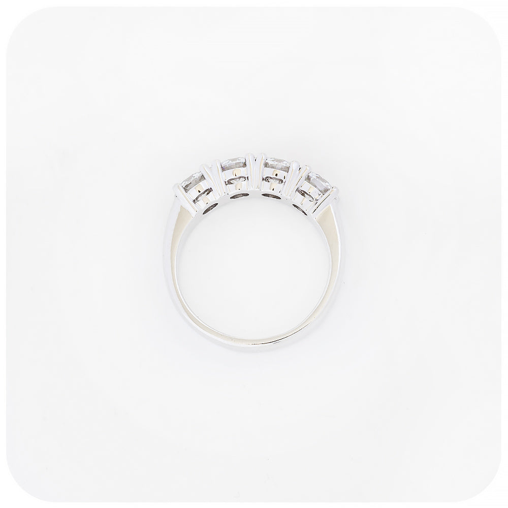 Brilliant cut Lab Grown Diamond Half Eternity Wedding Ring - Victoria's Jewellery