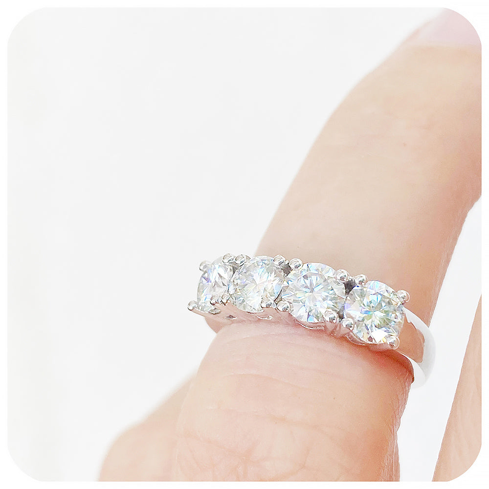 Brilliant cut Lab Grown Diamond Half Eternity Wedding Ring - Victoria's Jewellery