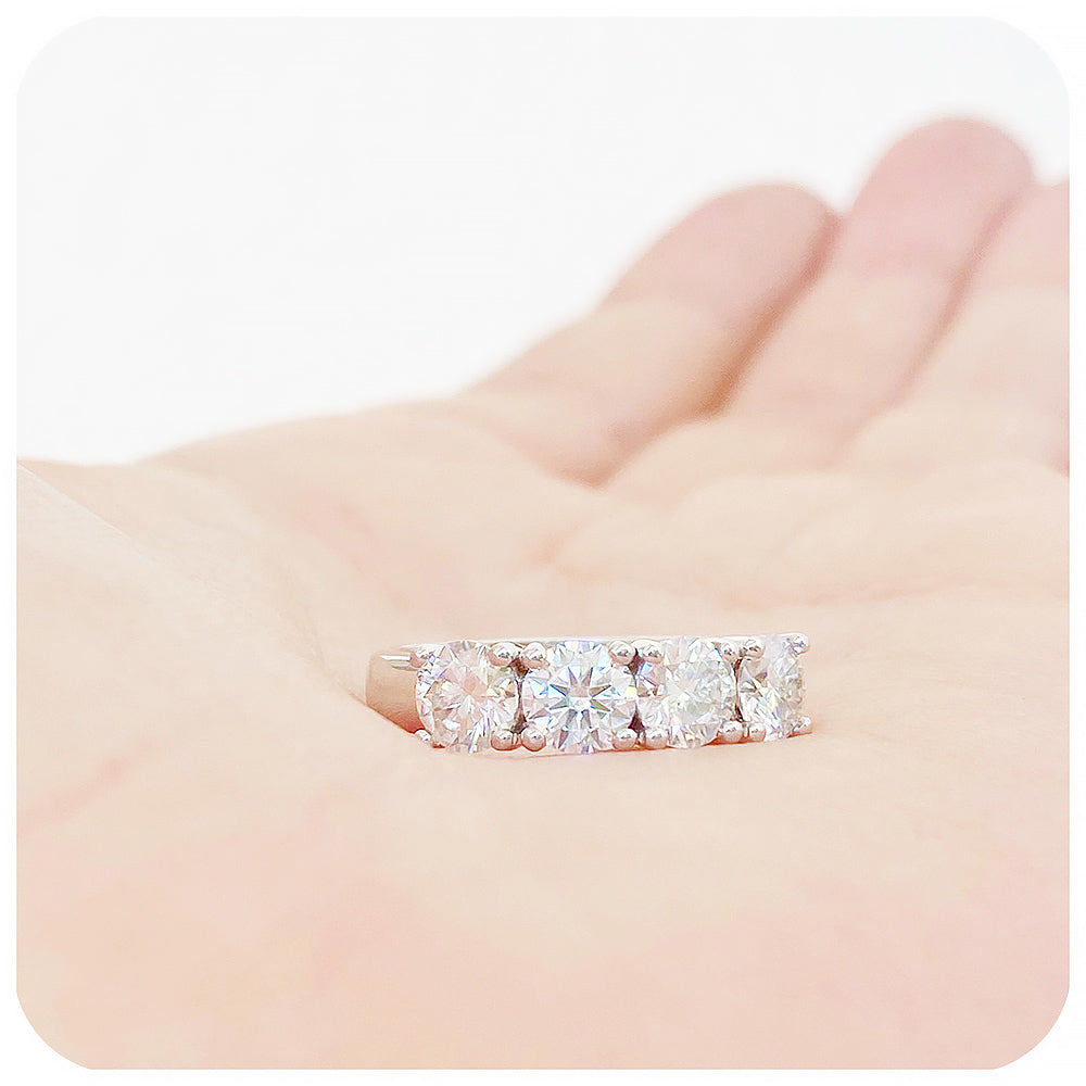 Brilliant cut Lab Grown Diamond Half Eternity Wedding Ring - Victoria's Jewellery