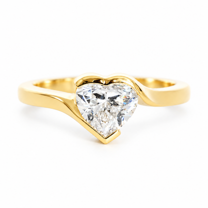 Celeste, a Heart Cut Lab Diamond Ring