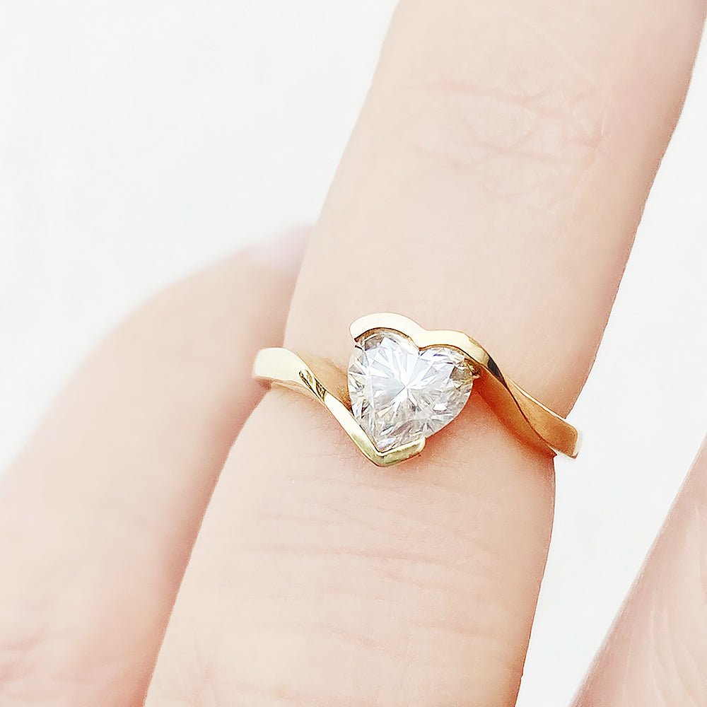 Celeste, a Heart Cut Lab Diamond Ring - Victoria's Jewellery