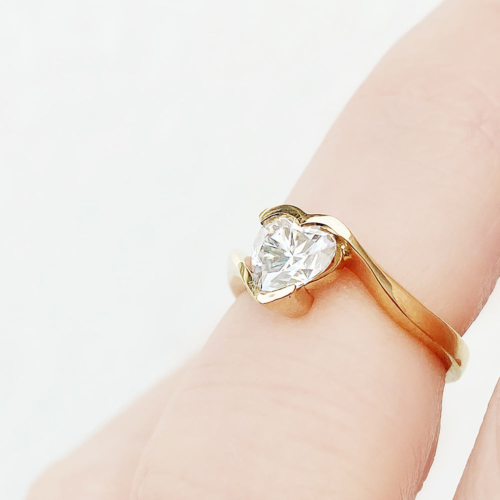 Celeste, a Heart Cut Lab Diamond Ring - Victoria's Jewellery