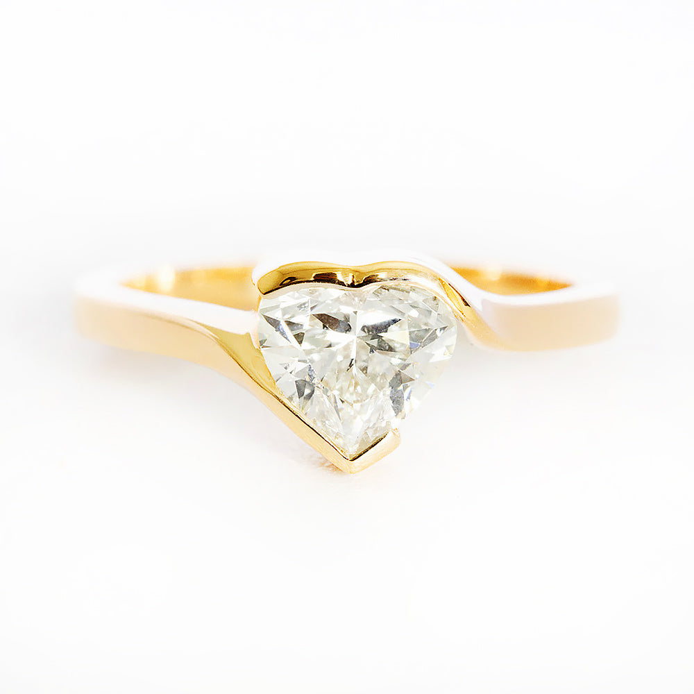 Celeste, a Heart Cut Lab Diamond Ring - Victoria's Jewellery