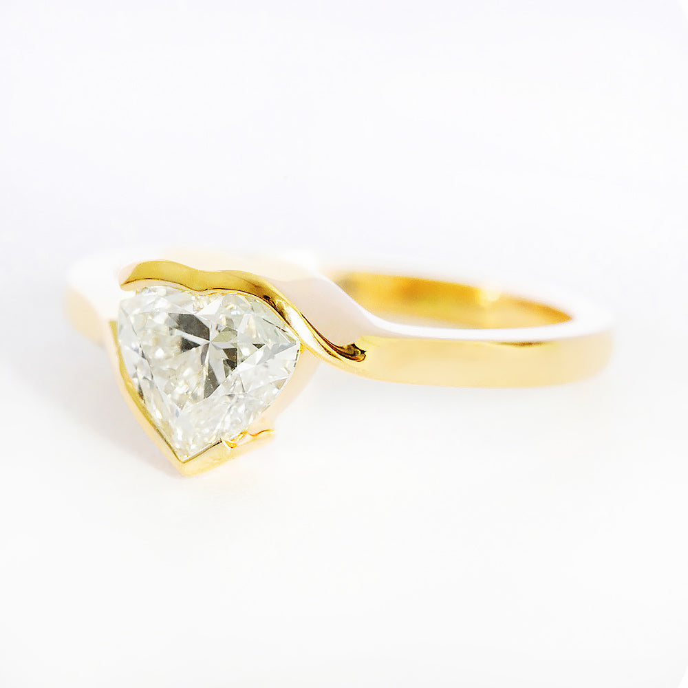 Celeste, a Heart Cut Lab Diamond Ring - Victoria's Jewellery