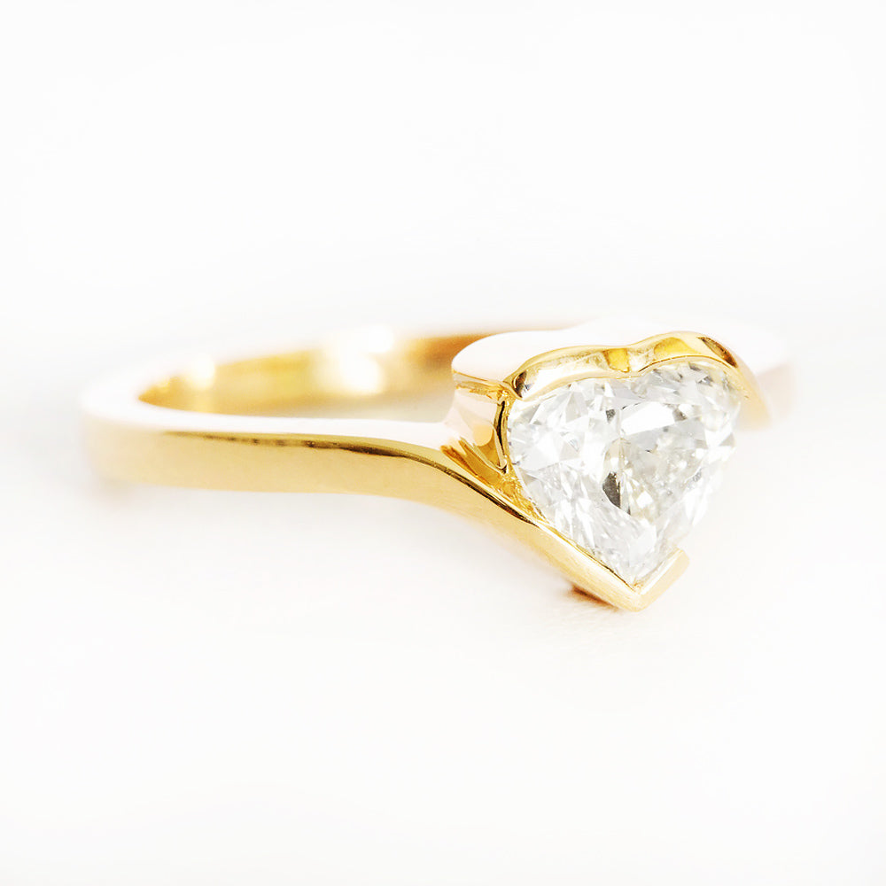 Celeste, a Heart Cut Lab Diamond Ring - Victoria's Jewellery