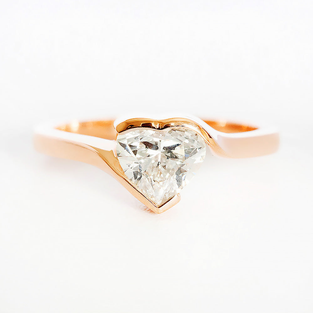 Celeste, a Heart Cut Lab Diamond Ring - Victoria's Jewellery