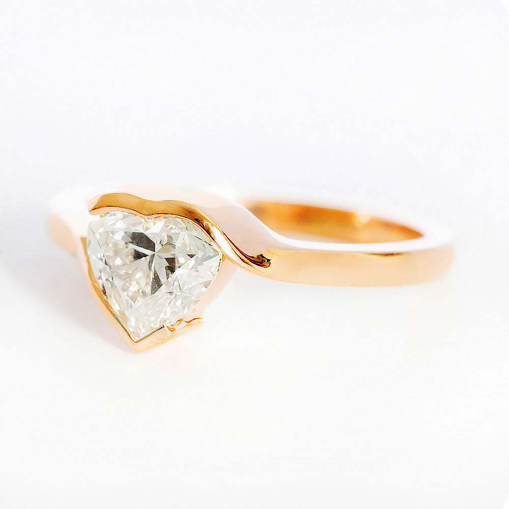 Celeste, a Heart Cut Lab Diamond Ring - Victoria's Jewellery