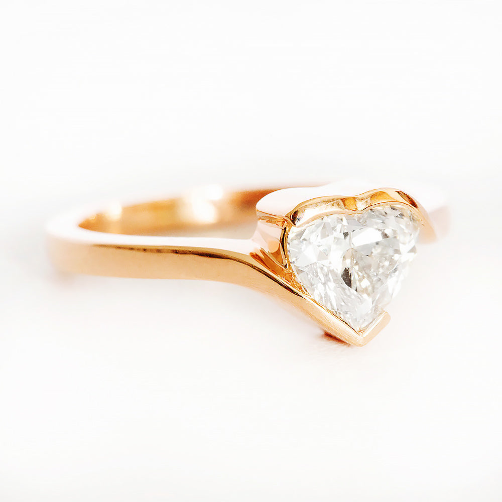 Celeste, a Heart Cut Lab Diamond Ring - Victoria's Jewellery
