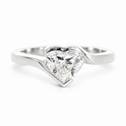 Celeste, a Heart Cut Lab Diamond Ring