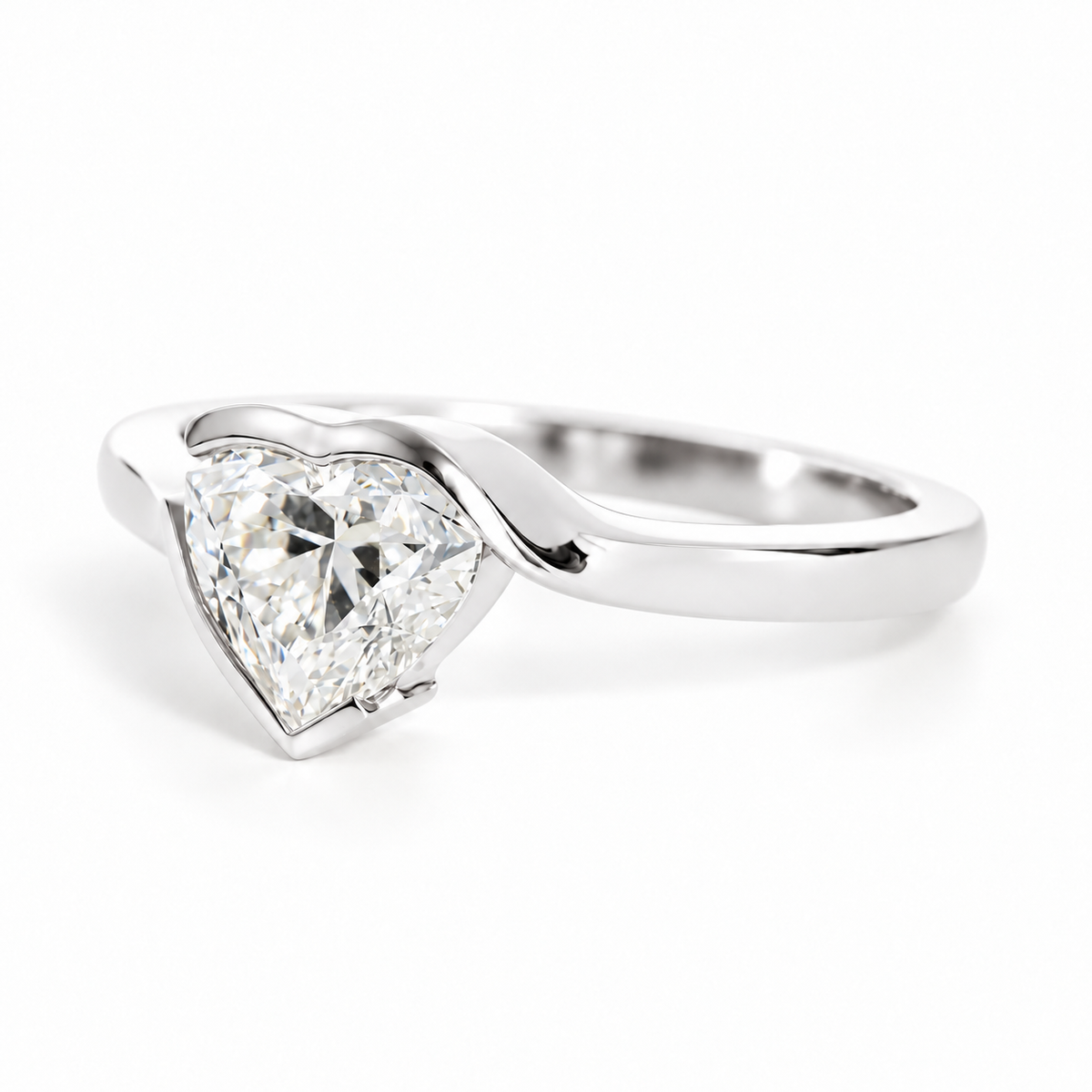 Celeste, a Heart Cut Lab Diamond Ring