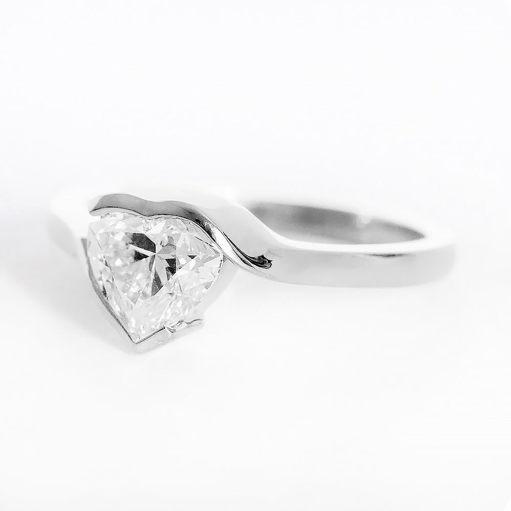 Celeste, a Heart Cut Lab Diamond Ring - Victoria's Jewellery