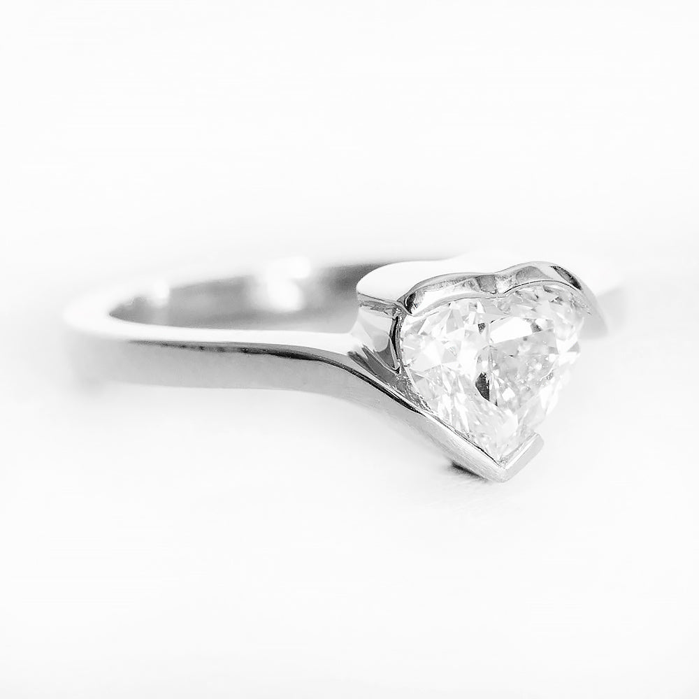 Celeste, a Heart Cut Lab Diamond Ring - Victoria's Jewellery