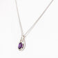The Infinity Pendant with Amethyst - 7x5mm