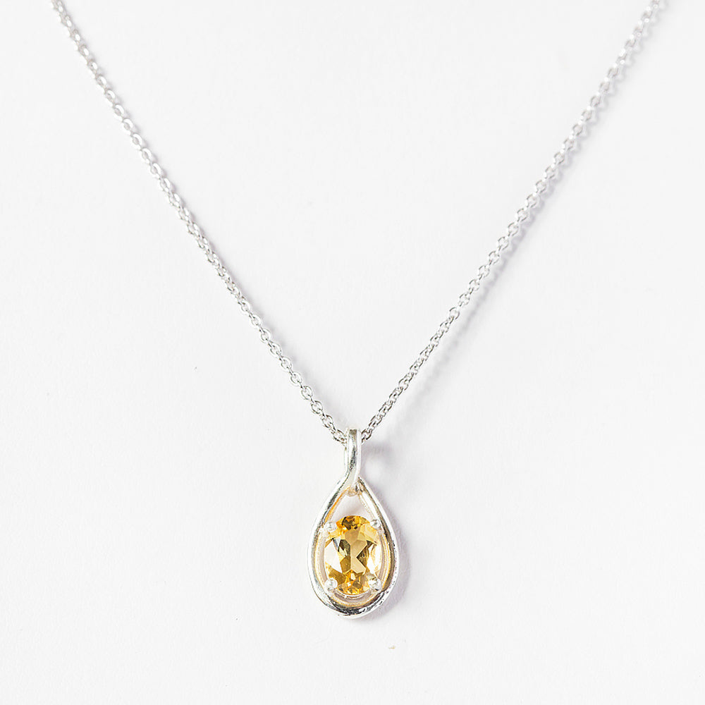 The Infinity Pendant with Citrine