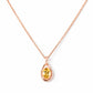 Infinity, Citrine Pendant - 7x5mm