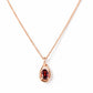 Infinity, Garnet Pendant - 7x5mm