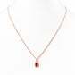 Infinity, Garnet Pendant - 7x5mm